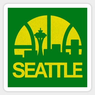 Defunct Seattle Supersonics Skyline Sticker